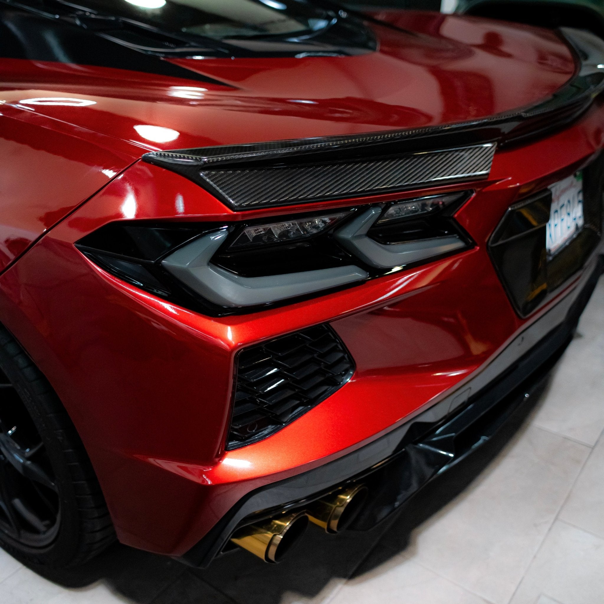 2020-2026 Corvette C8 Euro Smoke Style LED Taillights Amber Sequential Pair - Rapid Vehicles