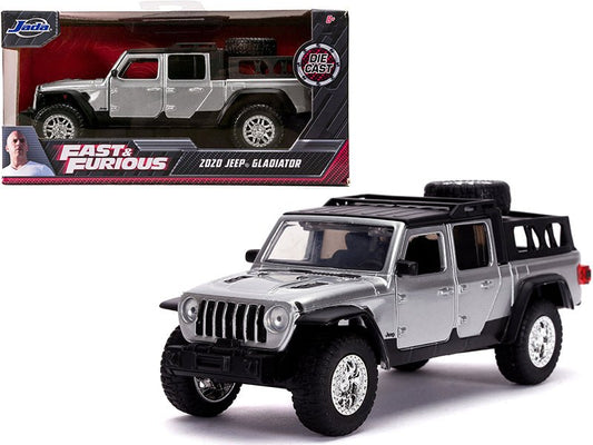 2020 Jeep Gladiator Pickup Truck Silver with Black Top "Fast & Furious" Movie 1/32 Diecast Model Car by Jada free shipping USA - Rapid Vehicles
