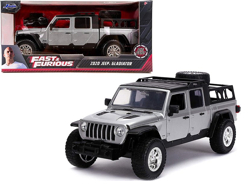 2020 Jeep Gladiator Pickup Truck Silver with Black Top "Fast & Furious" Series 1/24 Diecast Model Car by Jada free shipping USA - Rapid Vehicles