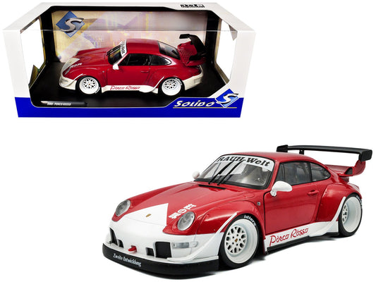 2020 RWB Bodykit "Porco Rosso" Red and White 1/18 Diecast Model Car by Solido free shipping USA - Rapid Vehicles