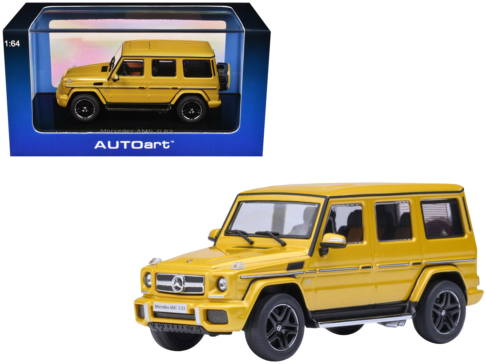 2017 Mercedes-Benz AMG G 63 Solar Beam Yellow 1/64 Model Car by Autoart free shipping USA