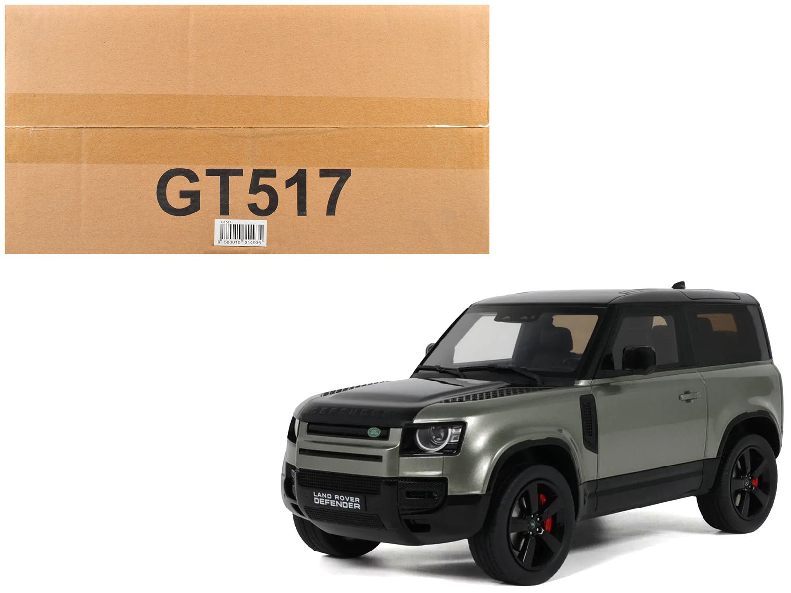 2021 Land Rover Defender 90 P400 X - Dynamic HSE Pangea Green Metallic 1/18 Model Car by GT Spirit free shipping USA - Rapid Vehicles