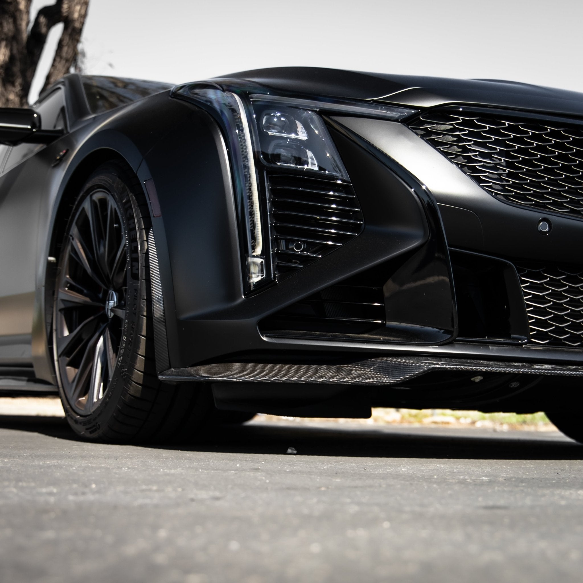 2022-2026 Cadillac CT5-V Blackwing Gloss Carbon Fiber Front Chin Splitter - Rapid Vehicles