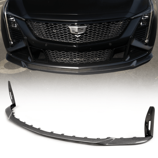 2022-2026 Cadillac CT5-V Blackwing Gloss Carbon Fiber Front Chin Splitter - Rapid Vehicles
