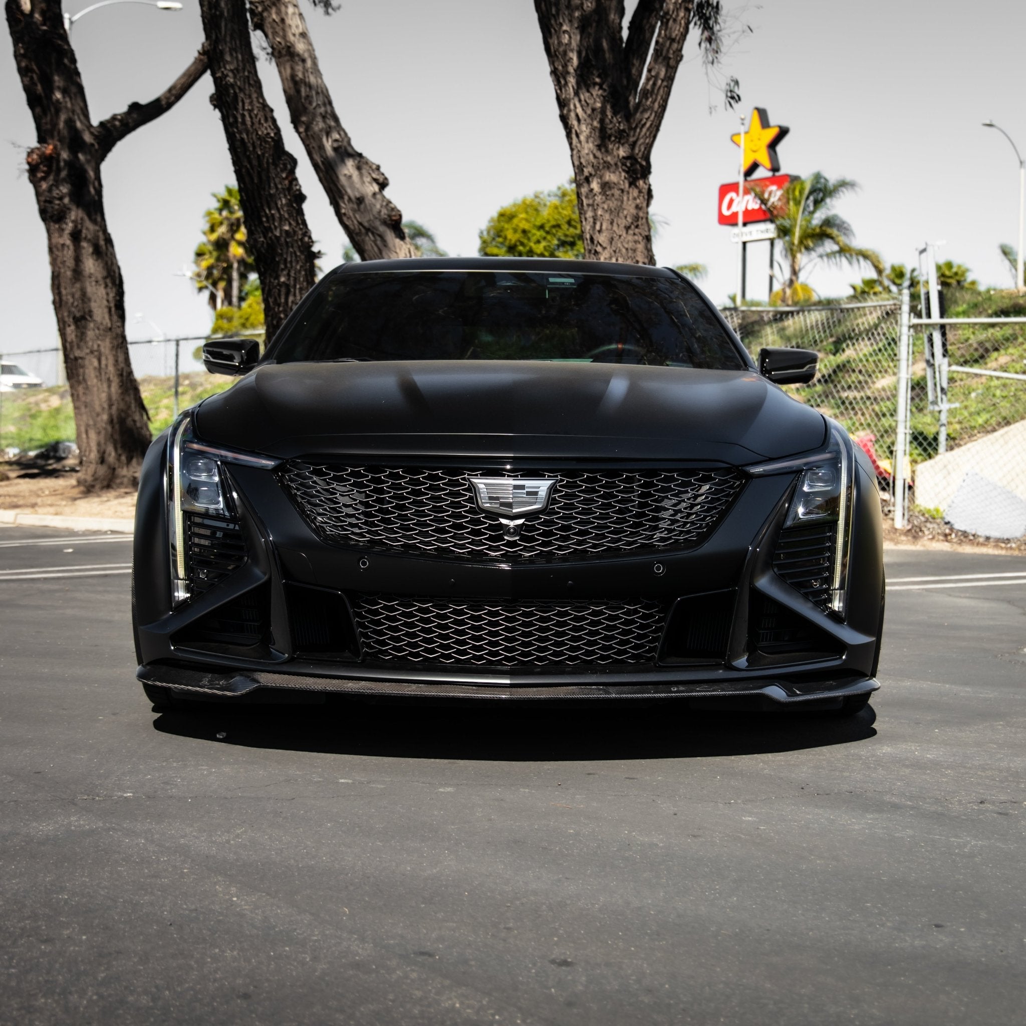 2022-2026 Cadillac CT5-V Blackwing Gloss Carbon Fiber Front Chin Splitter - Rapid Vehicles