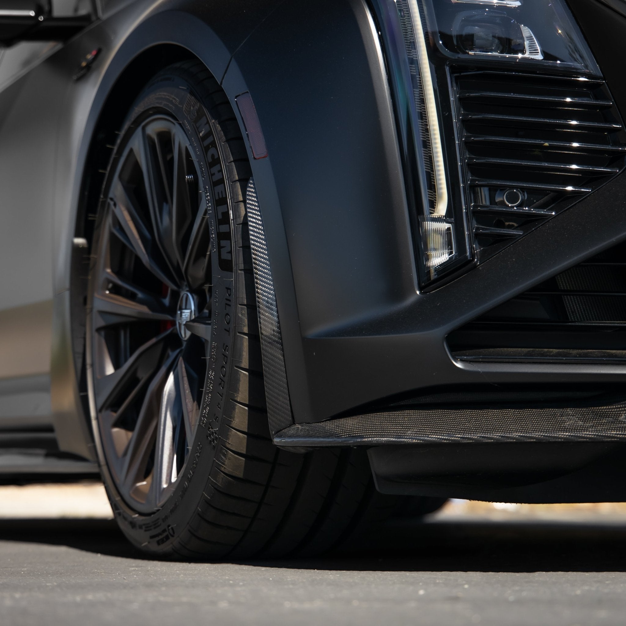 2022-2026 Cadillac CT5-V Blackwing Gloss Carbon Fiber Front Chin Splitter - Rapid Vehicles