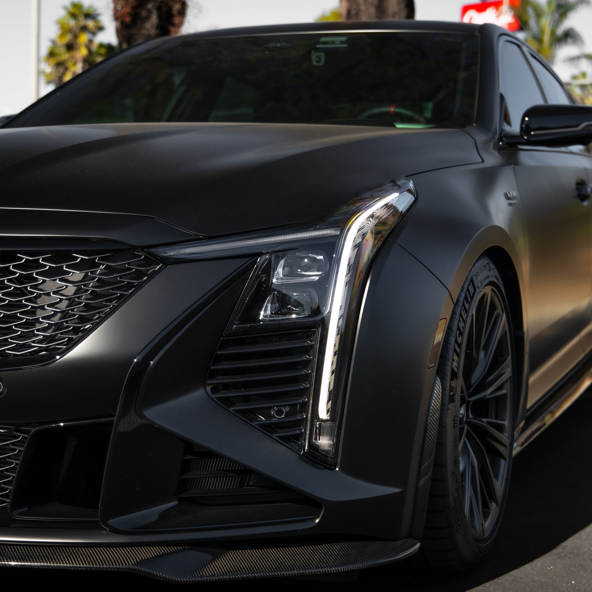 2022-2026 Cadillac CT5-V Blackwing Gloss Carbon Fiber Front Chin Splitter - Rapid Vehicles