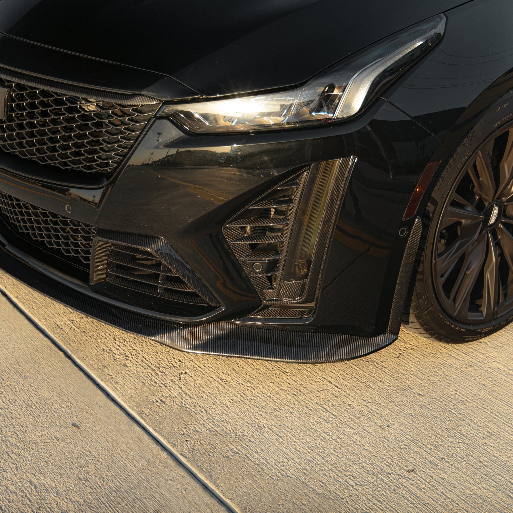 2022-2026 Cadillac CT5-V Blackwing Gloss Carbon Fiber Front Chin Splitter - Rapid Vehicles