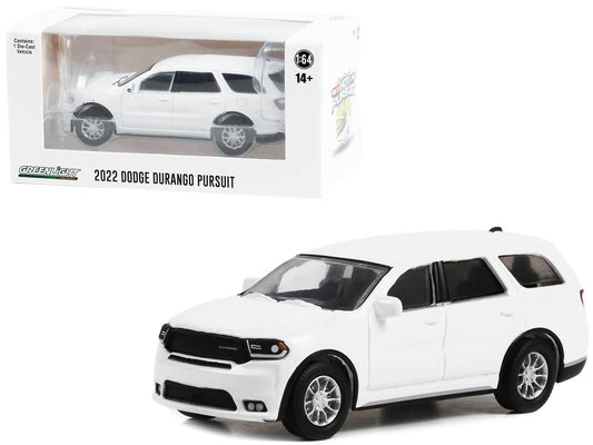 2022 Dodge Durango Pursuit Police Car White "Hot Pursuit" "Hobby Exclusive" Series 1/64 Diecast Model Car by Greenlight free shipping USA - Rapid Vehicles