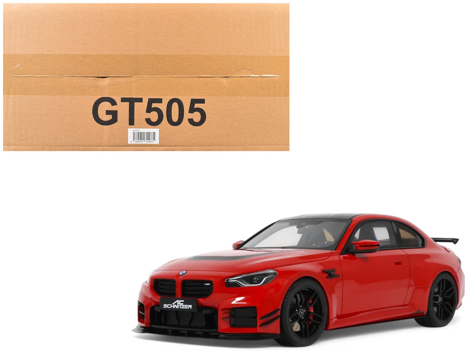 2023 AC Schnitzer ACS2 Sport (BMW M2) Toronto Red with Black Top 1/18 Model Car by GT Spirit free shipping USA - Rapid Vehicles