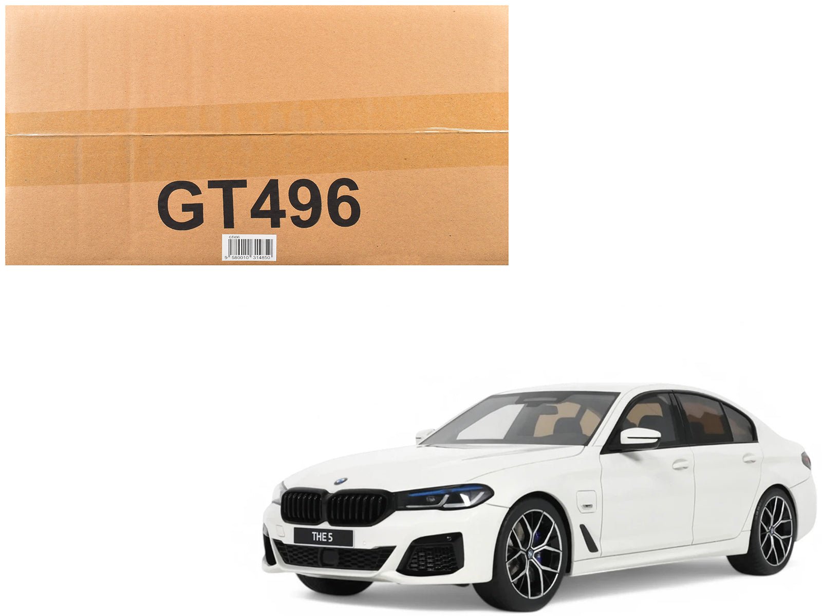 2023 BMW 545e xDrive M Sport Alpine White 1/18 Model Car by GT Spirit free shipping USA - Rapid Vehicles