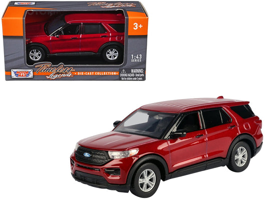 2023 Ford Explorer Red Metallic "Timeless Legends" Series 1/43 Diecast Model Car by Motormax free shipping USA - Rapid Vehicles