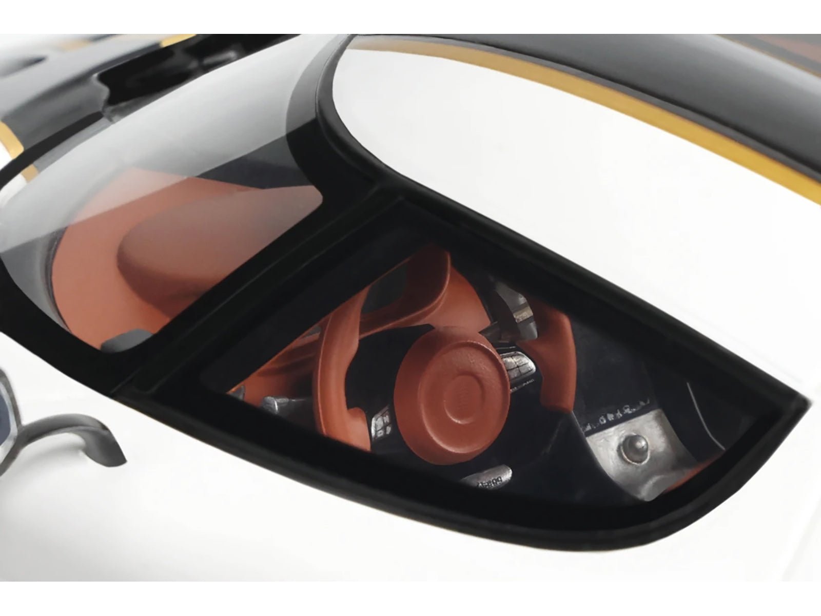 2023 Koenigsegg Regera White with Black Stripes 1/18 Model Car by GT Spirit - Rapid Vehicles