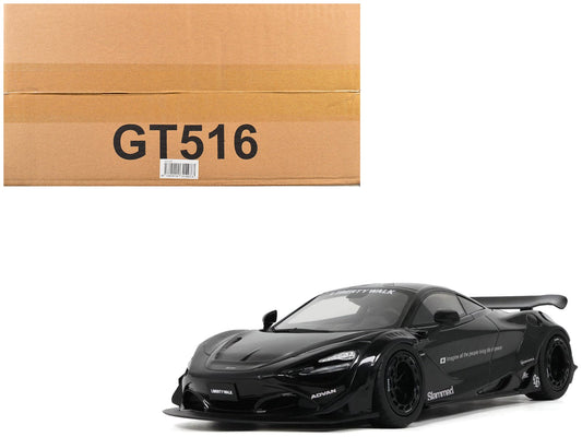 2023 McLaren 720S "LB - Works - Liberty Walk" Black 1/18 Model Car by GT Spirit free shipping USA - Rapid Vehicles