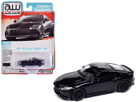 2023 Nissan Z Black Diamond "Import Legends" Series 1/64 Diecast Model Car by Auto World free shipping USA - Rapid Vehicles