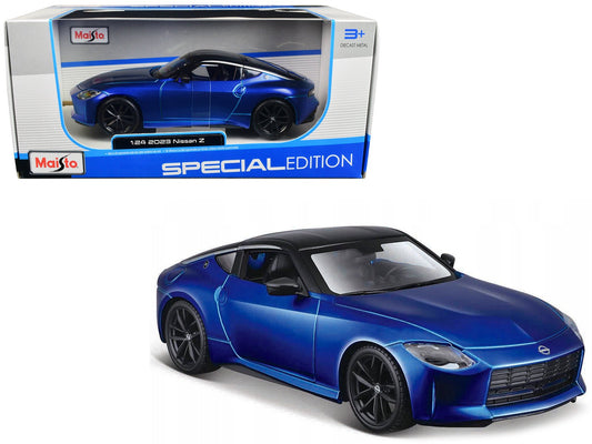 2023 Nissan Z Blue Metallic with Black Top "Special Edition" Series 1/24 Diecast Model Car by Maisto free shipping USA - Rapid Vehicles