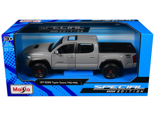 2023 Toyota Tacoma TRD PRO Pickup Truck Gray with Sunroof "Special Edition" Series 1/27 Diecast Model Car by Maisto free shipping USA - Rapid Vehicles