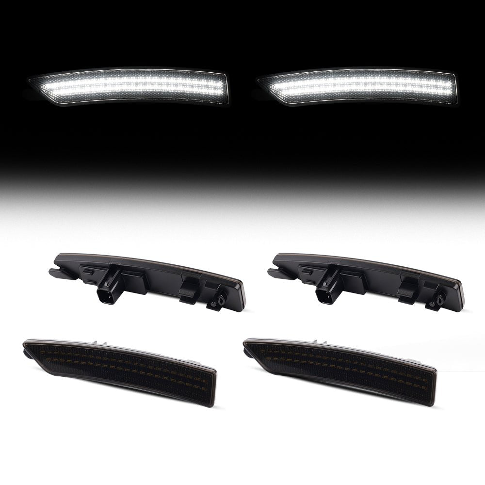 2024-2026 Ford Mustang S650 Smoke White LED Side Markers - Rapid Vehicles