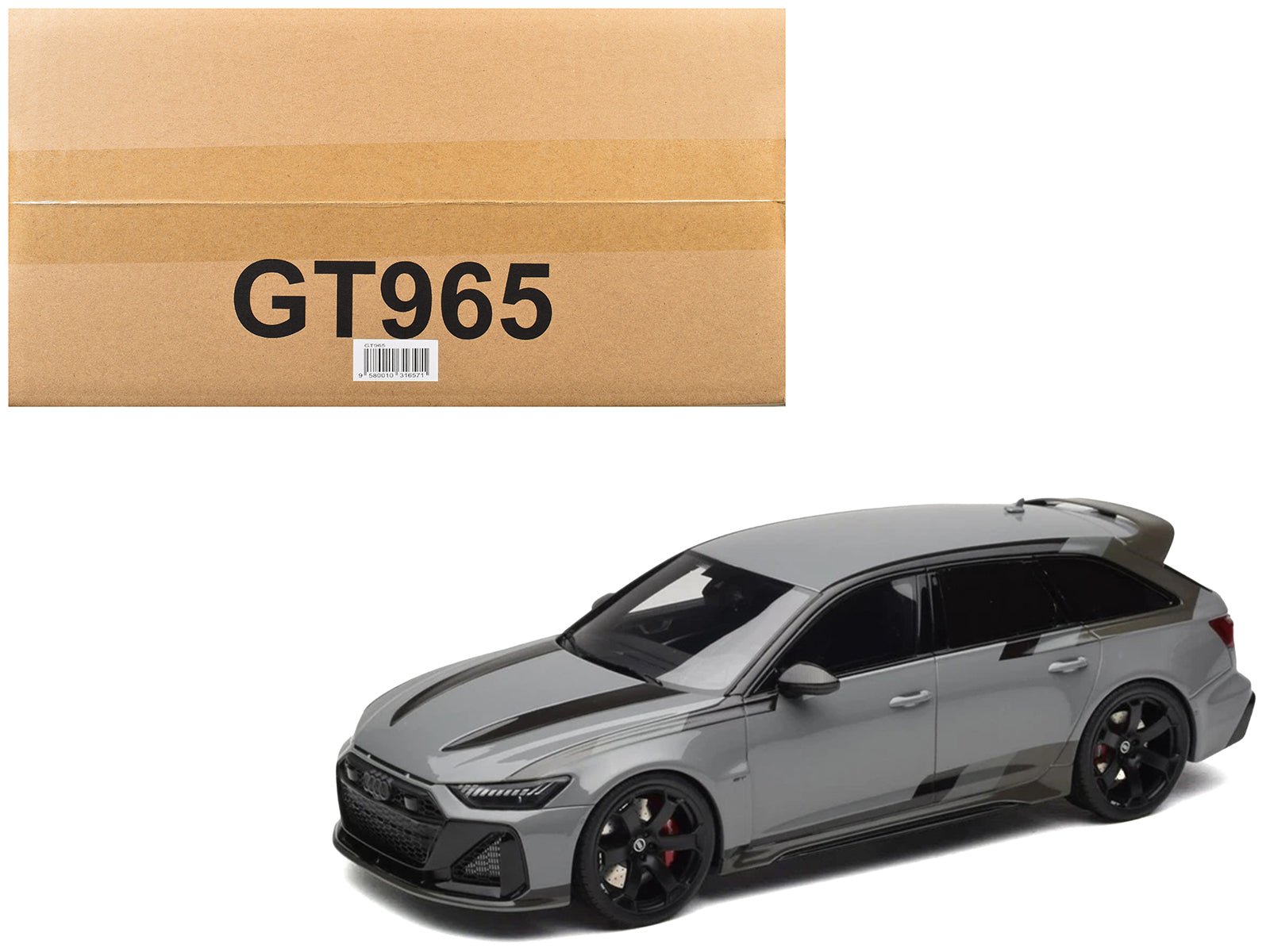 2024 Audi RS 6 GT Gray 1/18 Model Car by GT Spirit free shipping USA - Rapid Vehicles
