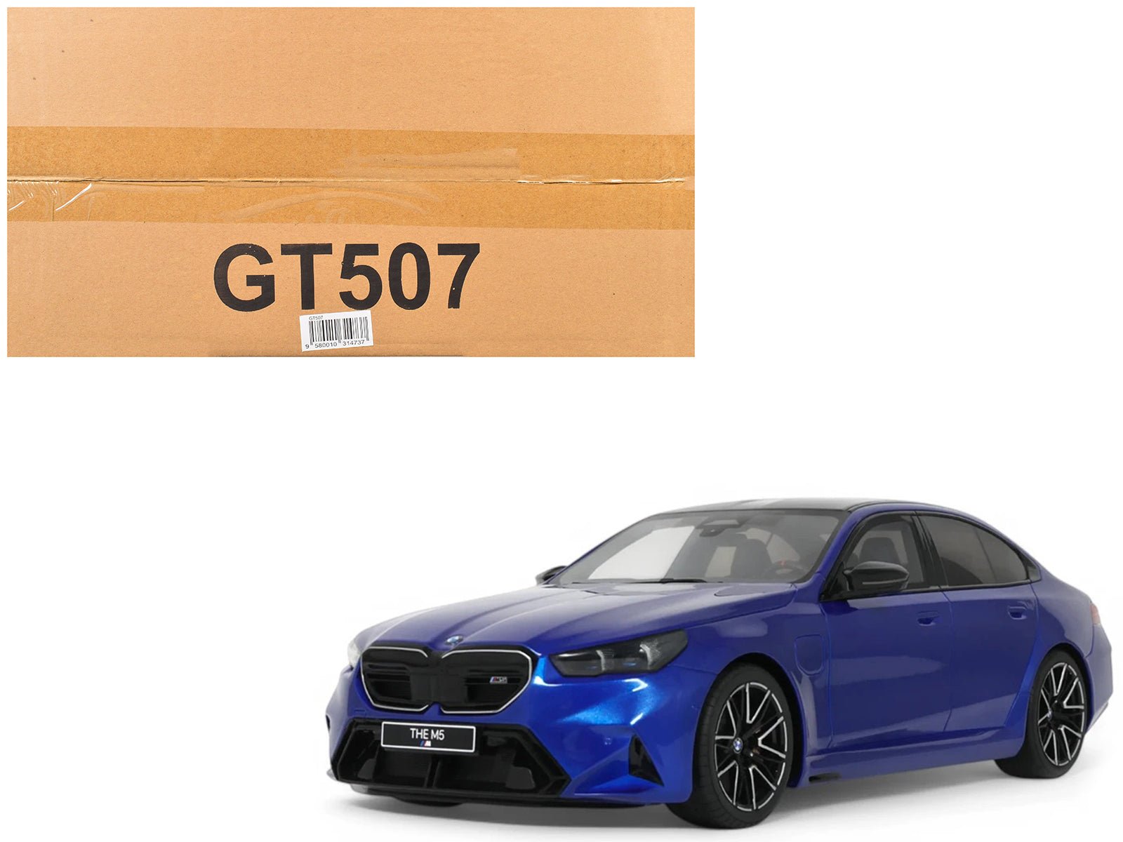 2024 BMW M5 (G90) Marina Bay Blue Metallic with Black Top 1/18 Model Car by GT Spirit free shipping USA - Rapid Vehicles