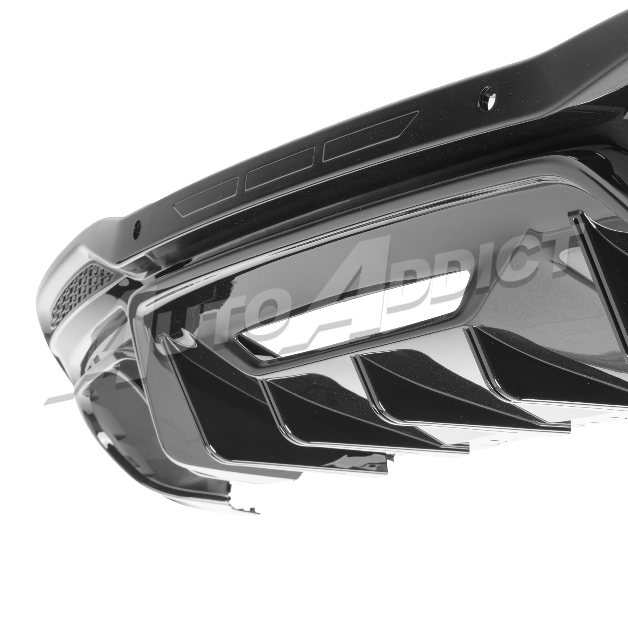 2024+ Ford Mustang Dark Horse Rear Diffuser Gloss Black Quad Tips - Rapid Vehicles