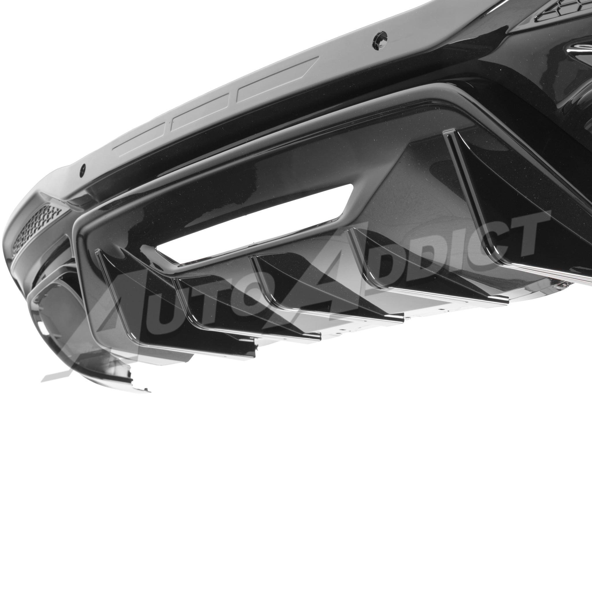 2024+ Ford Mustang Dark Horse Rear Diffuser Gloss Black Quad Tips - Rapid Vehicles