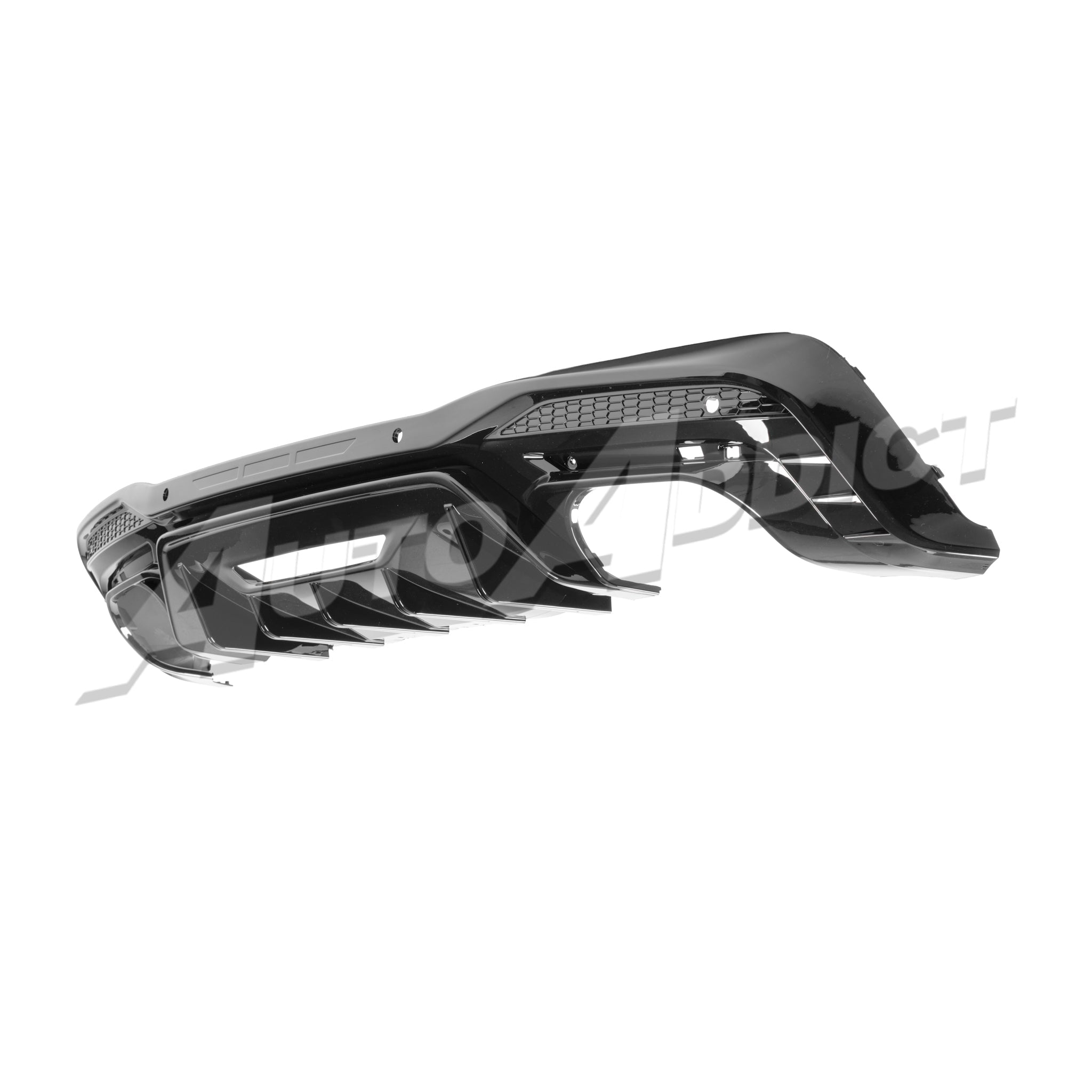 2024+ Ford Mustang Dark Horse Rear Diffuser Gloss Black Quad Tips - Rapid Vehicles