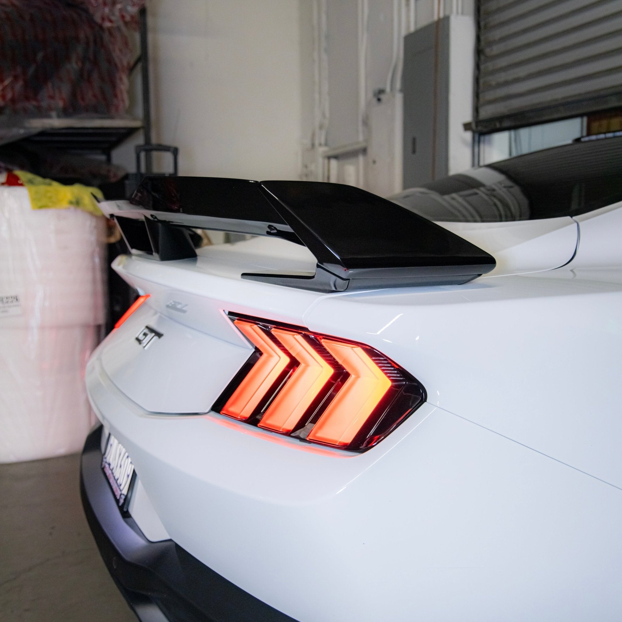 2024+ Ford Mustang Dark Horse Rear Spoiler Gloss Black ABS - Rapid Vehicles