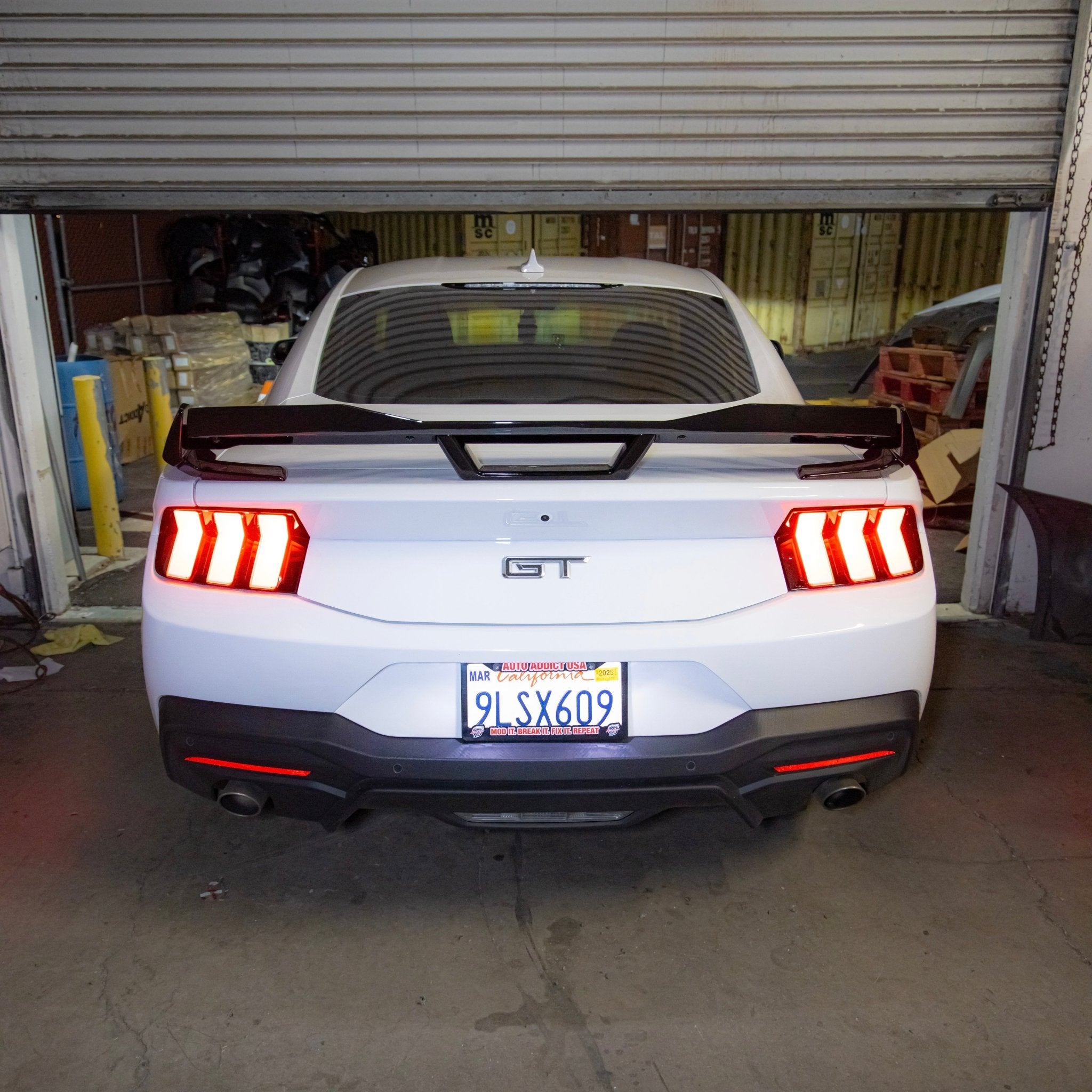 2024+ Ford Mustang Dark Horse Rear Spoiler Gloss Black ABS - Rapid Vehicles
