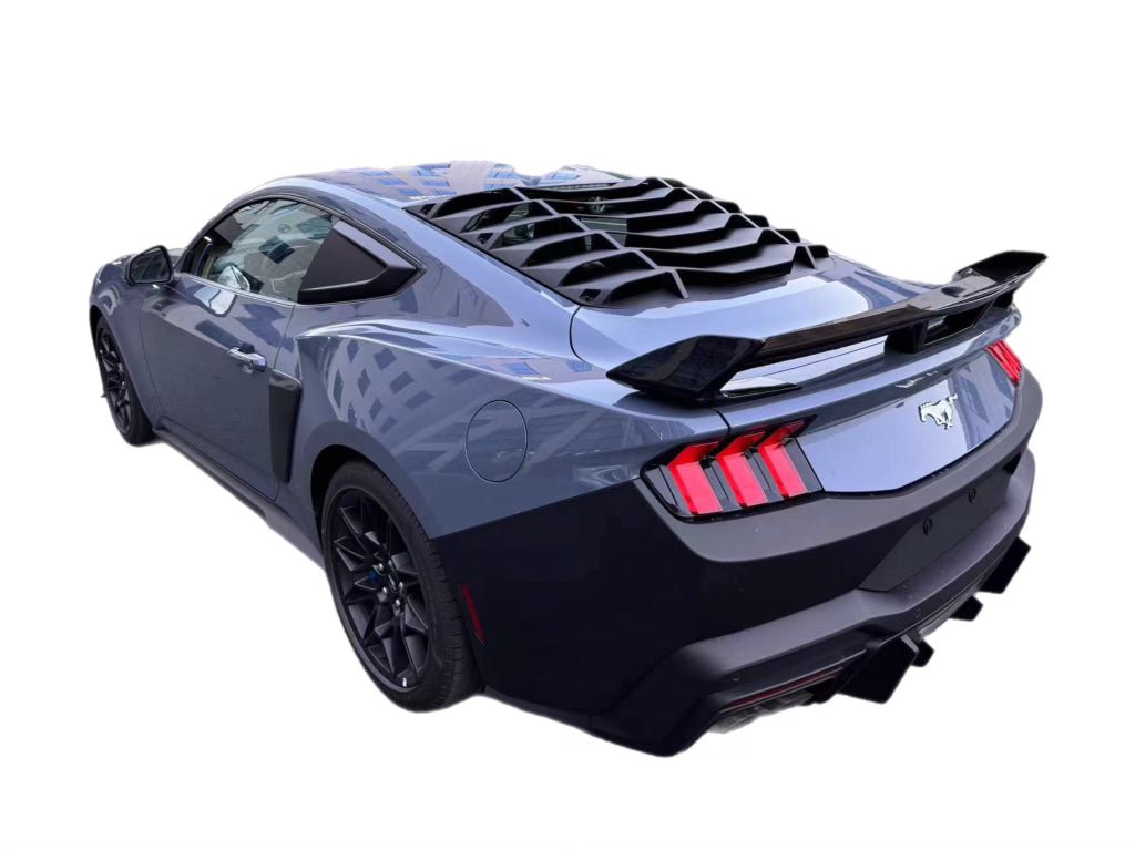 2024+ Ford Mustang Dark Horse Rear Spoiler Gloss Black ABS - Rapid Vehicles