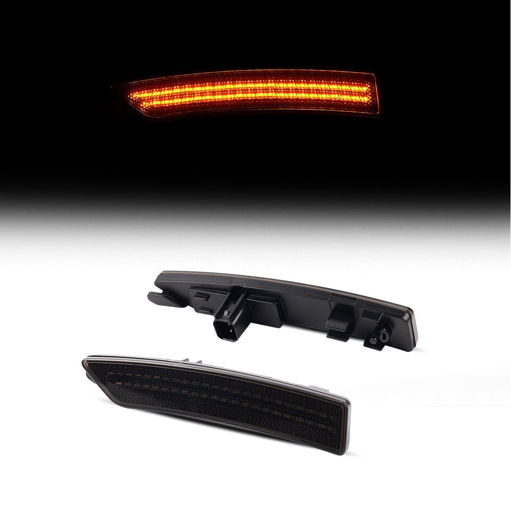 2024 + Ford Mustang S650 Smoked LED Side Markers (SET)(SMOKE) - Rapid Vehicles