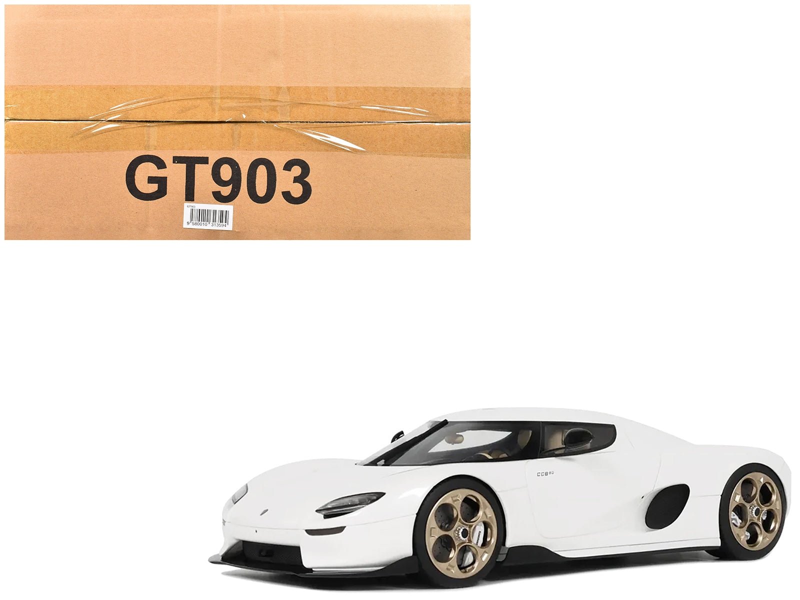 2024 Koenigsegg CC850 Crystal White 1/18 Model Car by GT Spirit - Rapid Vehicles