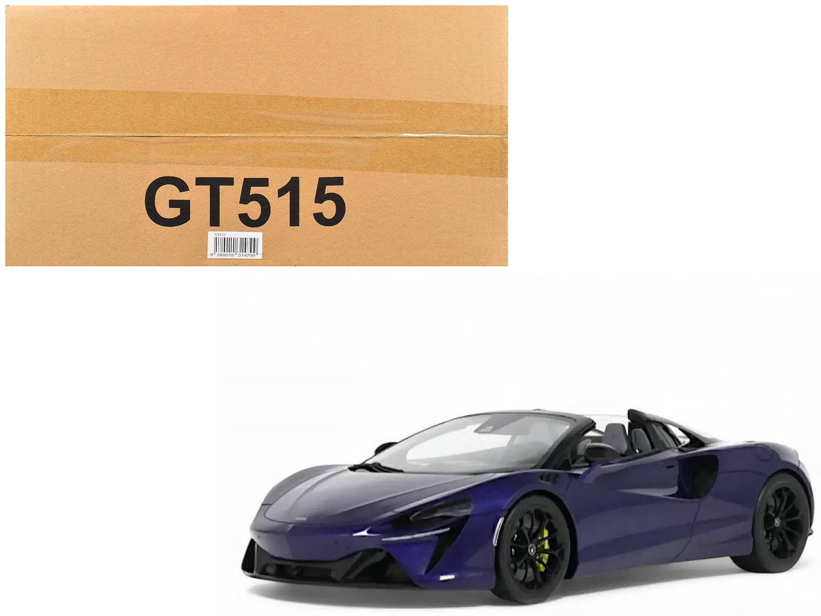 2024 McLaren Artura Spider Lantana Purple Metallic 1/18 Model Car by GT Spirit free shipping USA - Rapid Vehicles