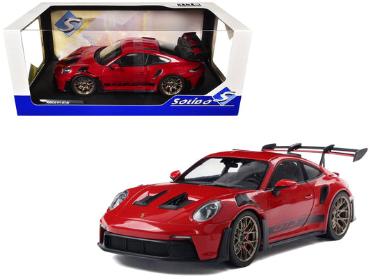 2024 Porsche 911 (992) GT3 RS Guards Red with Black Stripes 1/18 Diecast Model Car by Solido free shipping USA - Rapid Vehicles