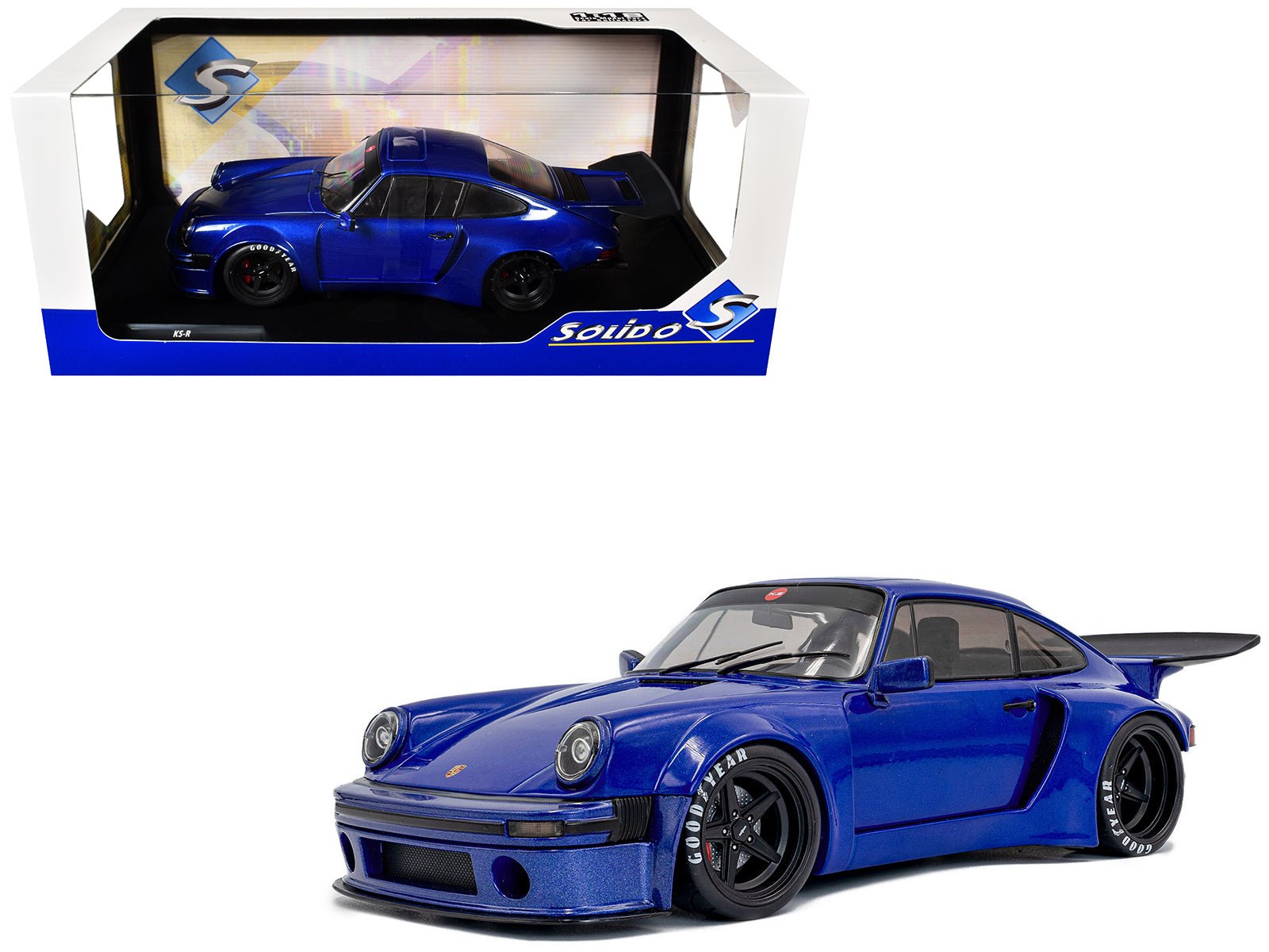 2024 Porsche 911 KS - R by Khyzyl Saleem Dark Blue Metallic 1/18 Diecast Model Car by Solido free shipping USA - Rapid Vehicles