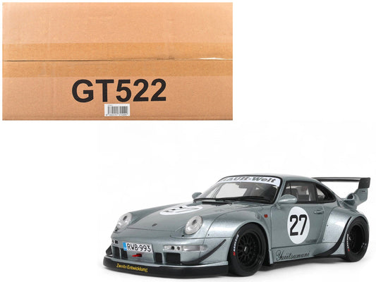 2024 RWB Yuiitsumuni 27 Silver Metallic 1/18 Model Car by GT Spirit free shipping USA - Rapid Vehicles
