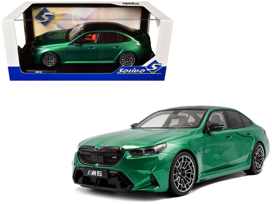 2025 BMW M5 Isle of Man Green Metallic 1/18 Diecast Model Car by Solido free shipping USA - Rapid Vehicles