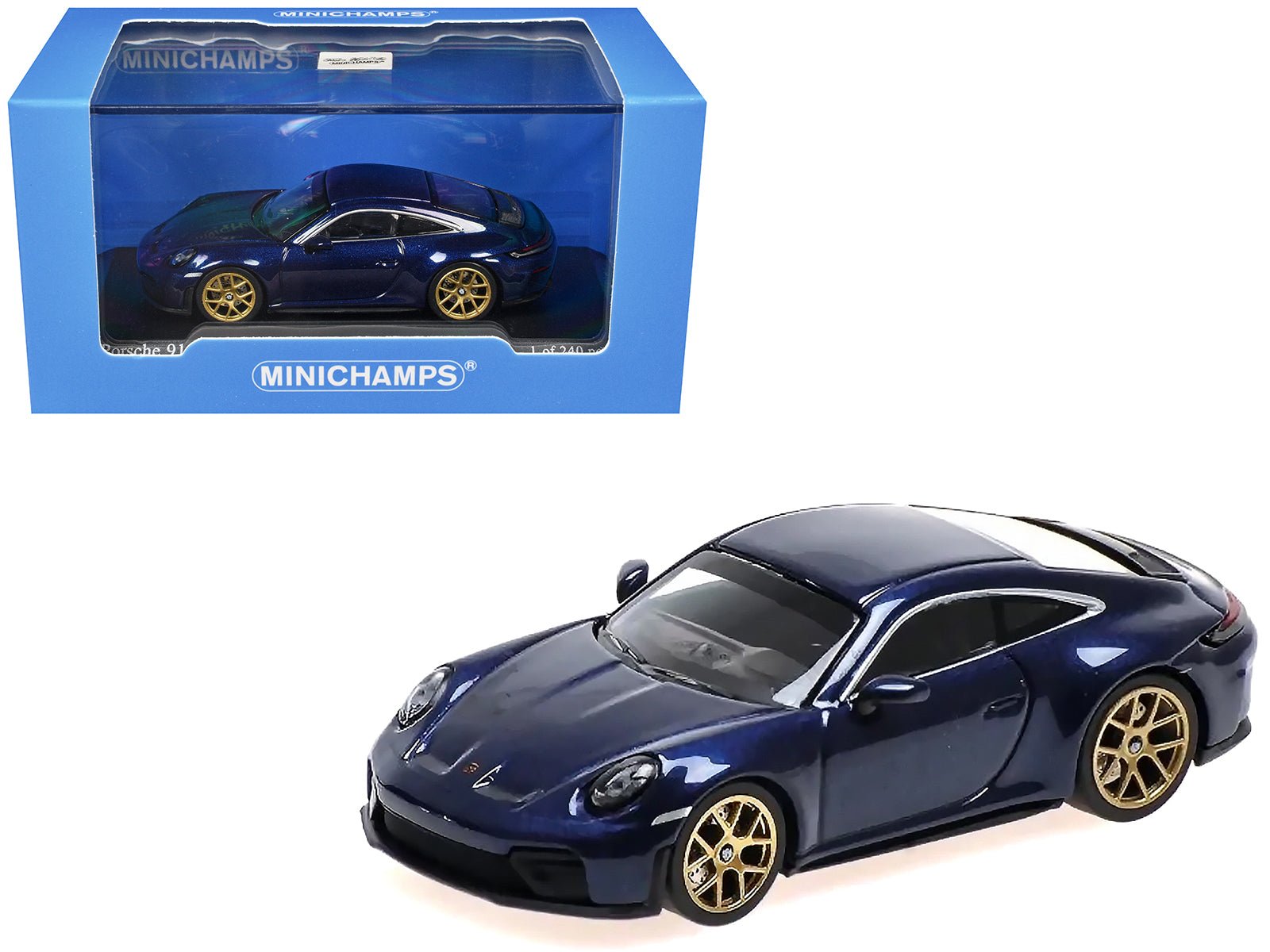 2025 Porsche 911 (992.2) GT3 Touring Blue Metallic Limited Edition to 240 pieces Worldwide 1/64 Diecast Model Car by Minichamps free shipping USA - Rapid Vehicles