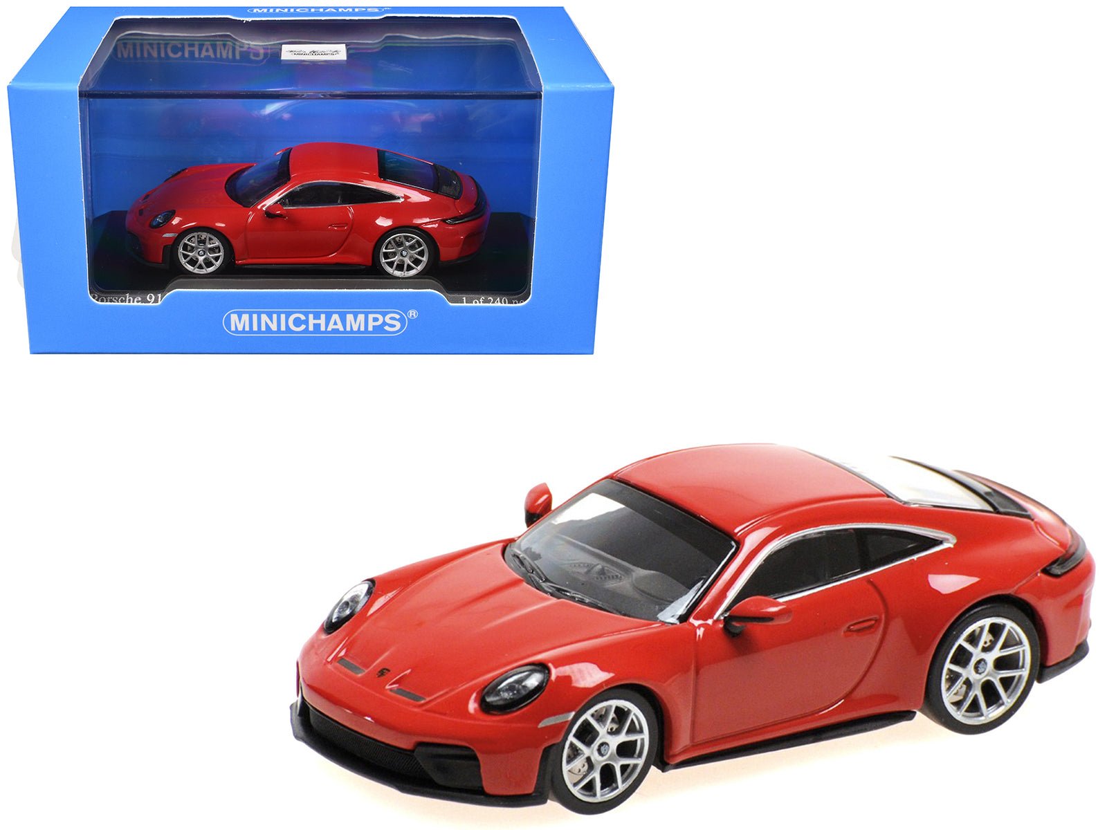 2025 Porsche 911 (992.2) GT3 Touring Red Limited Edition to 240 pieces Worldwide 1/64 Diecast Model Car by Minichamps free shipping USA - Rapid Vehicles