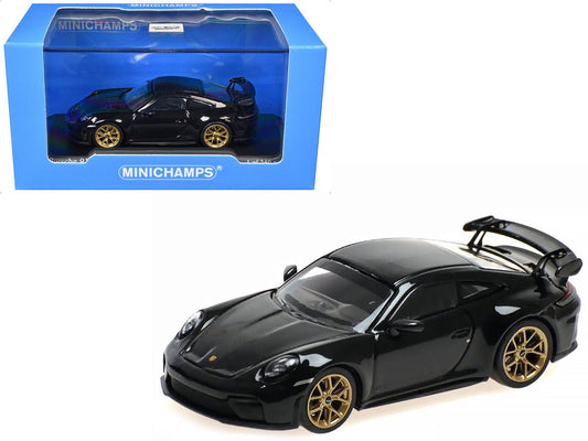 2025 Porsche 911 (992.2) GT3 Weissach Package Black with Carbon Stripe Limited Edition to 240 pieces Worldwide 1/64 Diecast Model Car by Minichamps free shipping USA - Rapid Vehicles