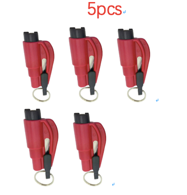 Color: Red 5pcs - 3 in 1 Emergency Mini Hammer Safety Auto Car - Premium Other Maintenance Products from Rapidvehicles - Just $19.99! Shop now at Rapidvehicles