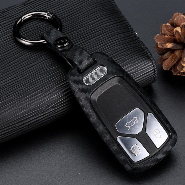 style: Round button key case - Carbon fiber silicone key case for car - Premium Key Case for Car from Rapidvehicles - Just $14.94! Shop now at Rapidvehicles