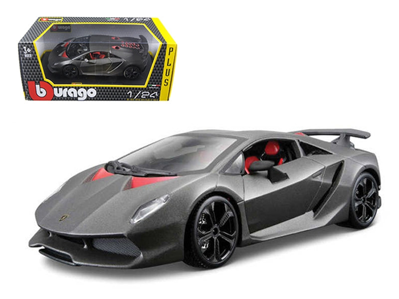 Lamborghini Sesto Elemento Matt Grey 1/24 Diecast Car Model by - Premium Lamborghini Models from Bburago - Just $62.09! Shop now at Rapidvehicles