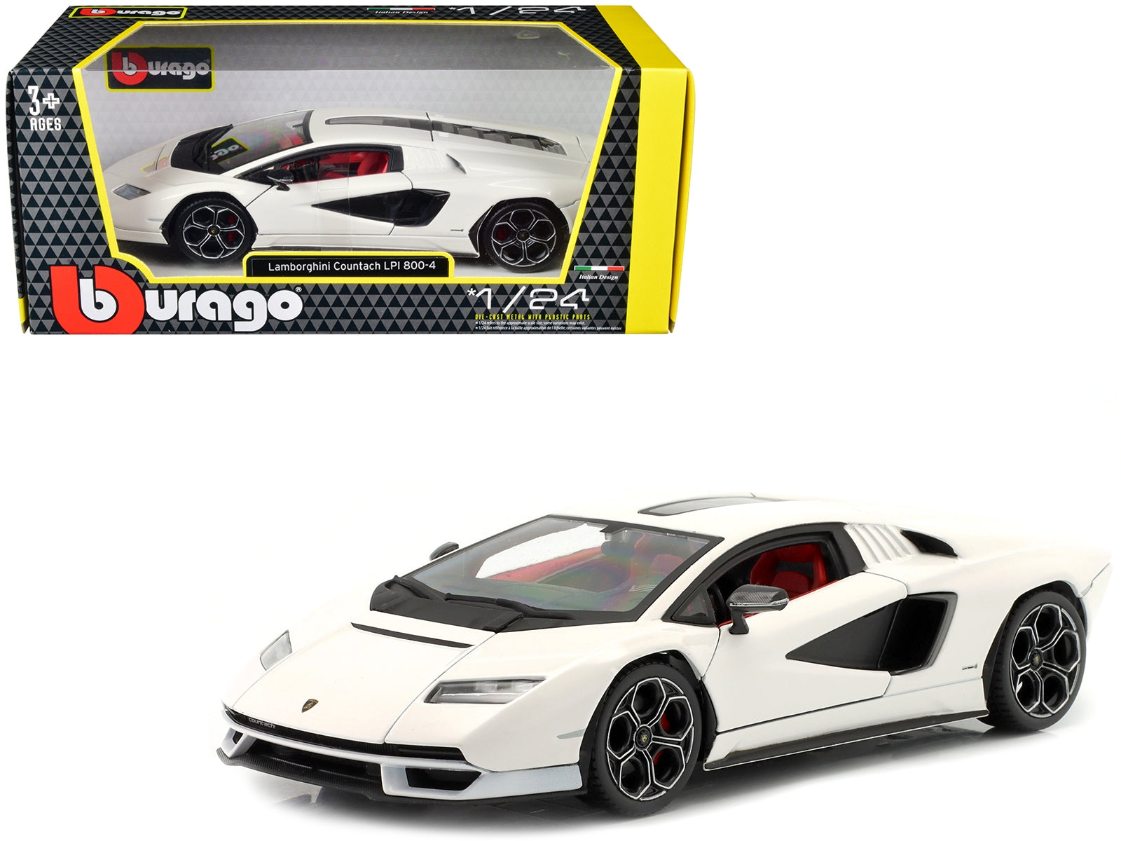 Lamborghini Countach LPI 800-4 White 1/24 Diecast Model Car by - Premium Lamborghini Models from Bburago - Just $62.09! Shop now at Rapidvehicles