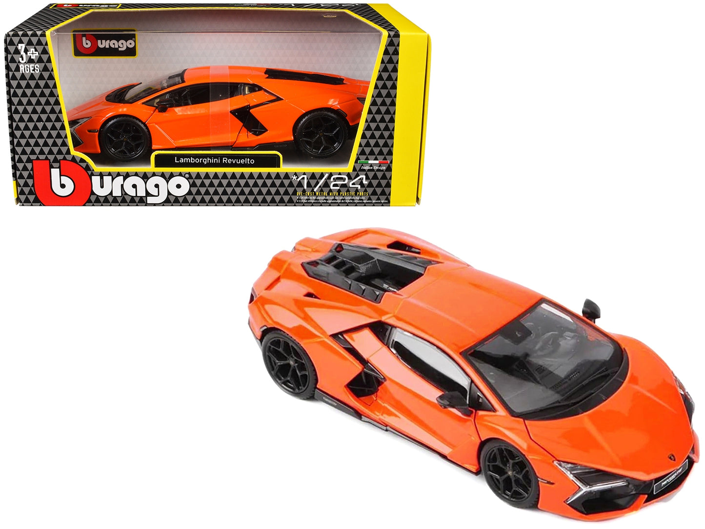 Lamborghini Revuelto Orange "Italian Design" Series 1/24 Diecast - Premium Lamborghini Models from Bburago - Just $62.99! Shop now at Rapidvehicles