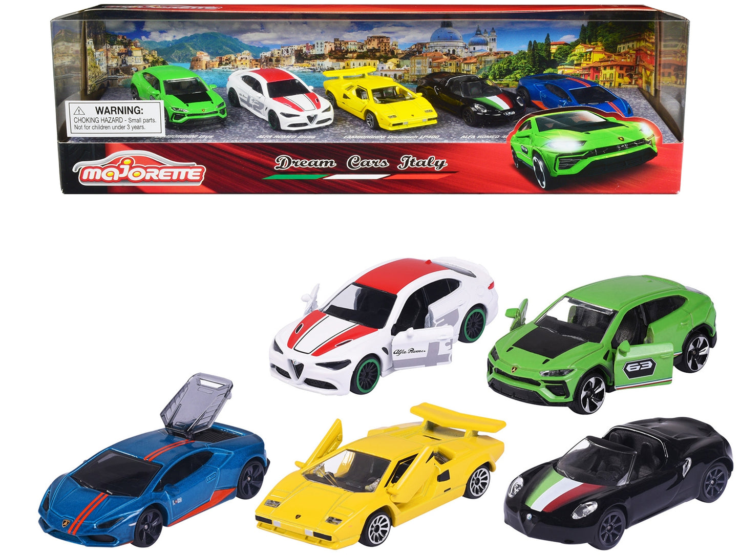 Dream Cars Italy (2023) 5 Piece Set 1/64 Diecast Model Cars by