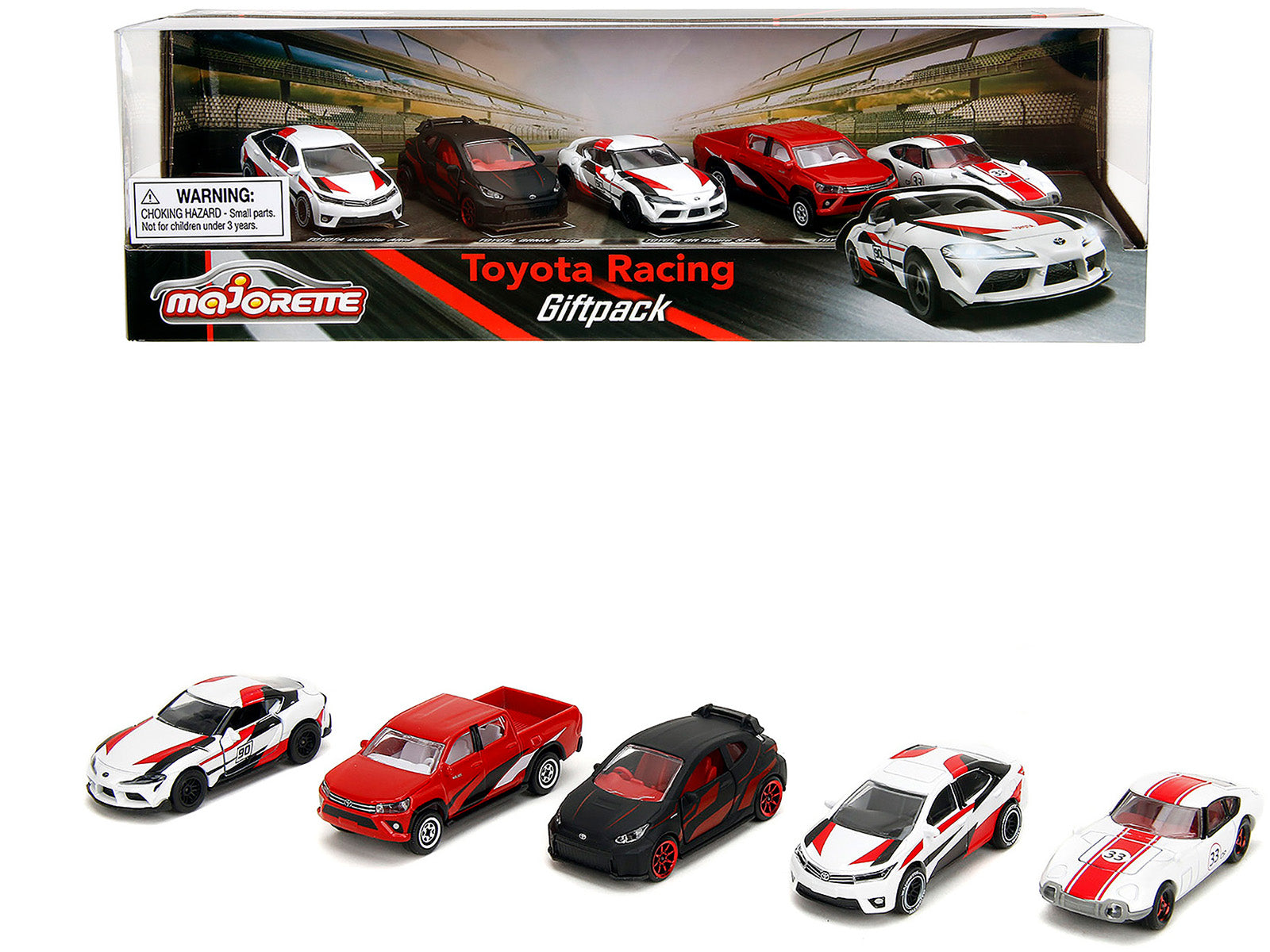 Toyota Racing Giftpack (2024) 5 piece Set 1/64 Diecast Model Cars by Majorette free shipping USA