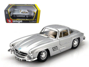 1954 Mercedes Benz 300 SL Gullwing Silver 1/24 Diecast Model Car by Bburago - Premium Mercedes Models from Bburago - Just $53.95! Shop now at Rapidvehicles