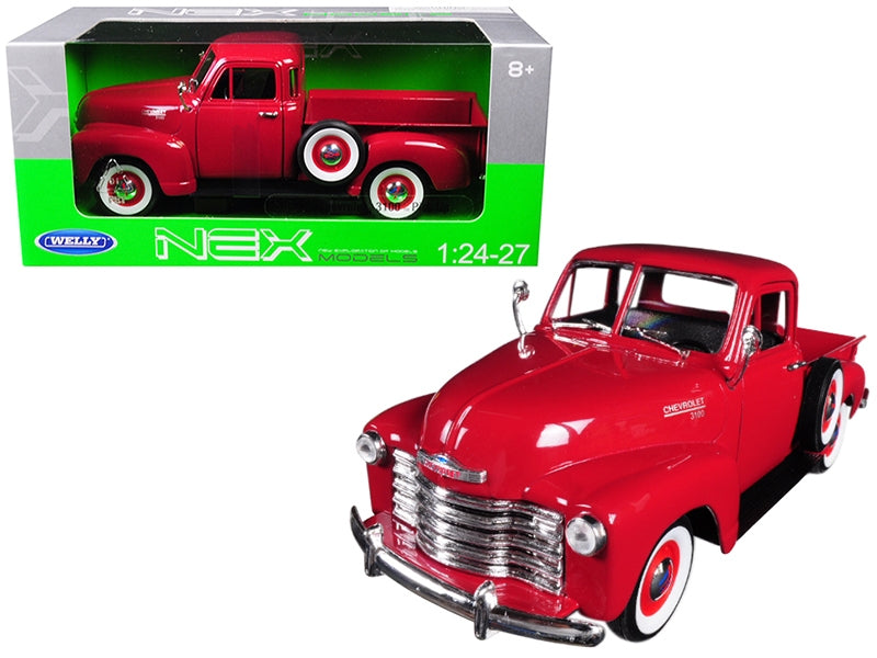 1953 Chevrolet 3100 Pickup Truck Red 1/24-1/27 Diecast Model Car - Premium Pickup Trucks Models from Welly - Just $58.49! Shop now at Rapidvehicles