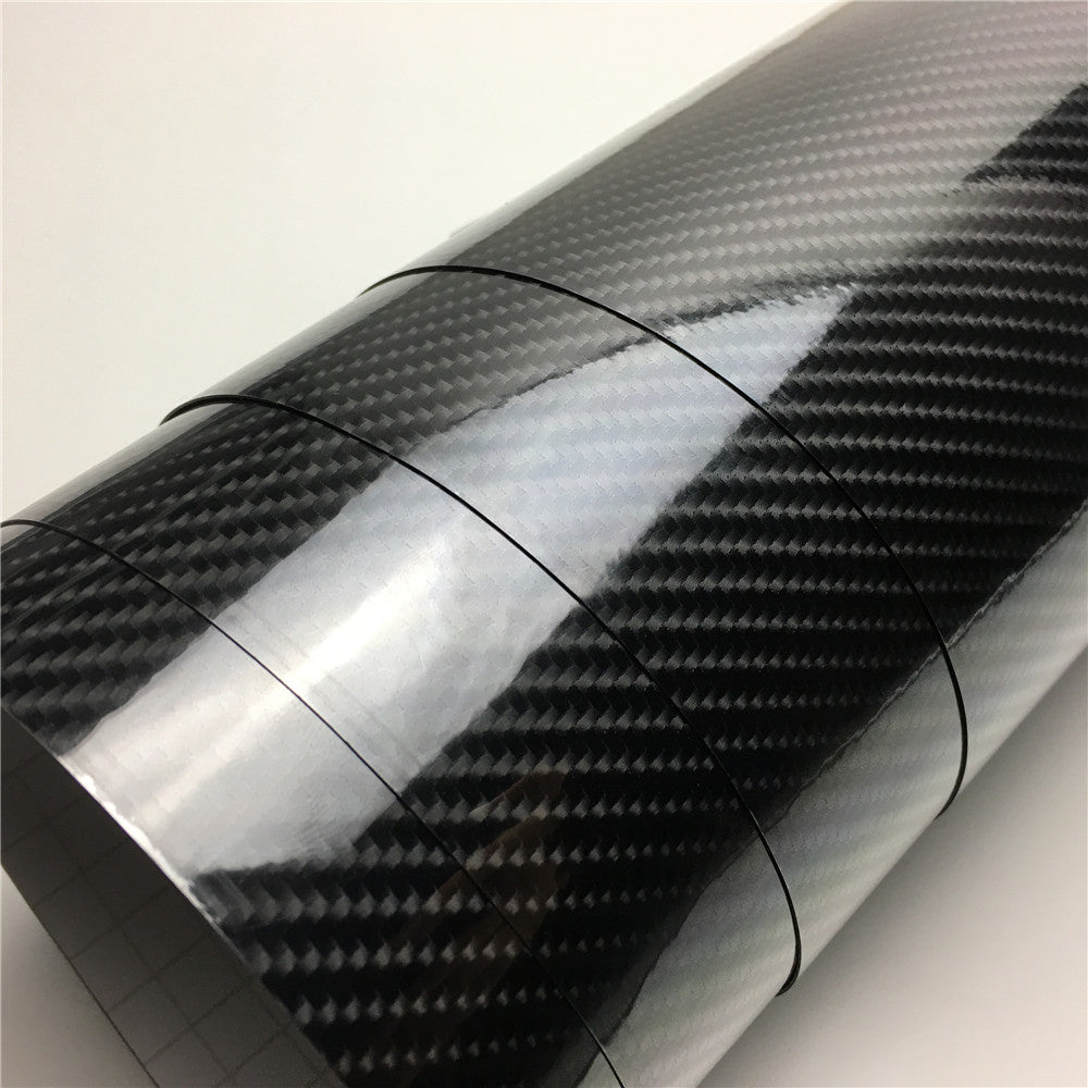 Color: C Black, Size: 152X10CM - Glossy 3D carbon fiber veneer - Premium Car Stickers from Rapidvehicles - Just $14.08! Shop now at Rapidvehicles